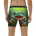 thumbnail image 4 of Rateoe Tree Frog Print Men’s Underwear Boxer Briefs Soft Comfortable Underwear Boxer Briefs, Long Leg Briefs,Anti-chafing Boxer Briefs, 4 of 7