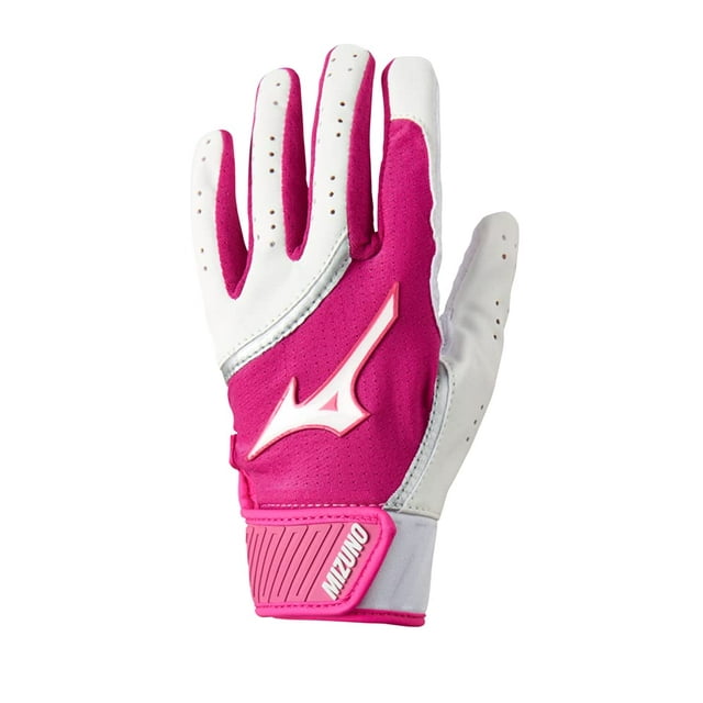 Guante de bateo Mizuno Mvp Youth Tee Ball blanco-rosa T-Ball