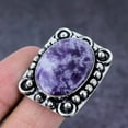 thumbnail image 2 of Natural Lepidolite Gemstone Handmade 925 Sterling Silver Jewelry Ring S.7, 2 of 2