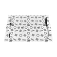 thumbnail image 1 of ZNDUO Placemats, 1 PCS Heat Resistant Stain Resistant Woven PVC Insulation Placemats, Durable Washable Elegant Table Mats for Dining-Black Line Geometry, 18"x12", 1 of 6
