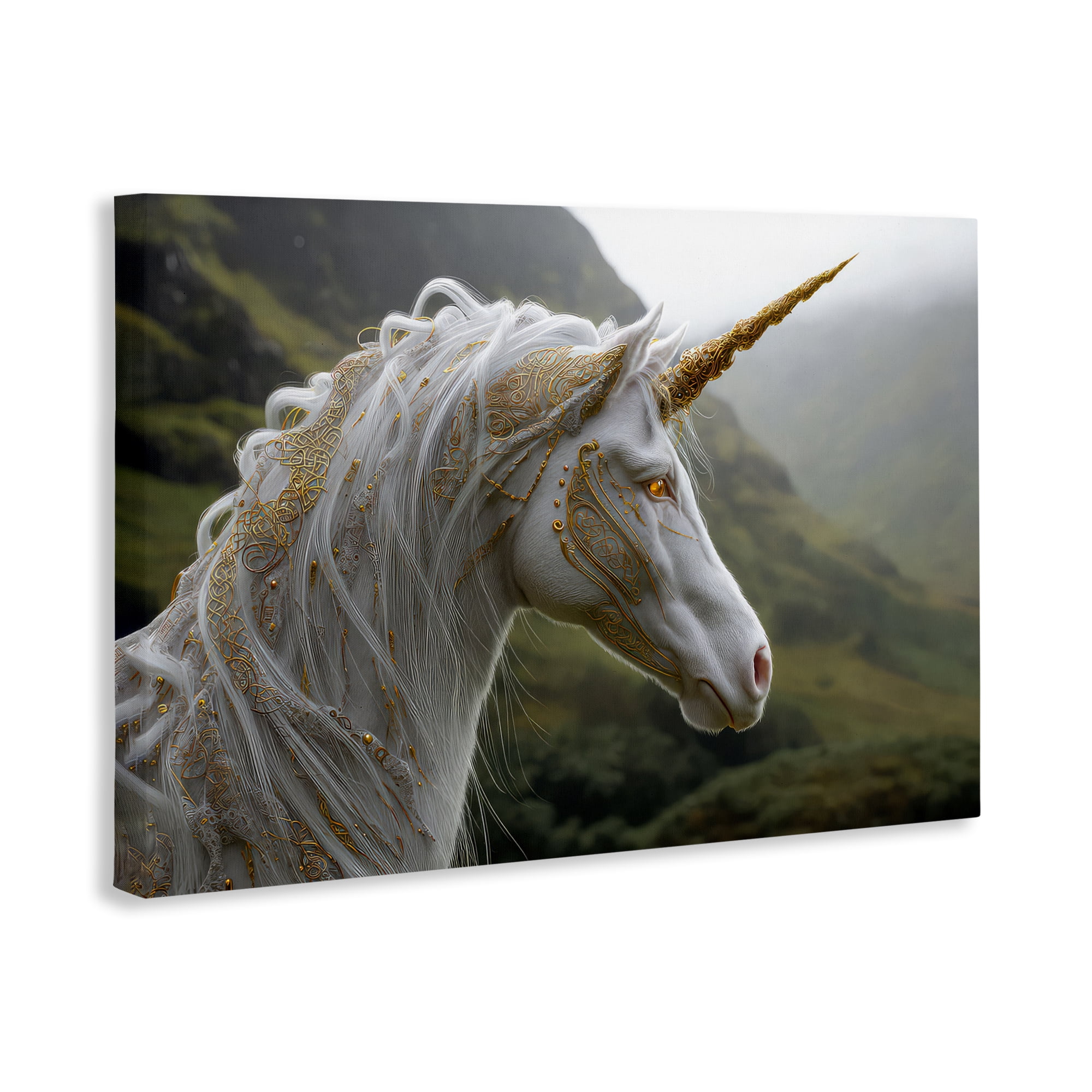 Stupell Industries Ornate Celtic Unicorn Canvas Wall Art, design by The Wands Want