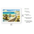 thumbnail image 2 of Boardwalk to the Lighthouse - Beach Chair Ocean View - From an Original Watercolor Painting by Robin Wethe Altman - Bamboo Fine Art 290gsm Paper Print (Unframed) 18x24in, 2 of 4