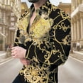 thumbnail image 3 of Camisas de moda con estampado floral en 3D para hombre, camisas de manga larga con solapa estampada, ropa informal vintage de lujo con gráficos de calle, tops ajustados para hombre, 3 of 5