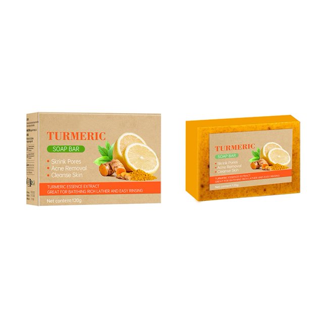 Jabón de limón y cúrcuma Aceite esencial Jabón artesanal Jabón limpiador D7P0 W7W8