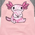 thumbnail image 3 of Instant Message - Tie Dye Axolotl - Toddler & Youth Girls Raglan Graphic T-Shirt, 3 of 5
