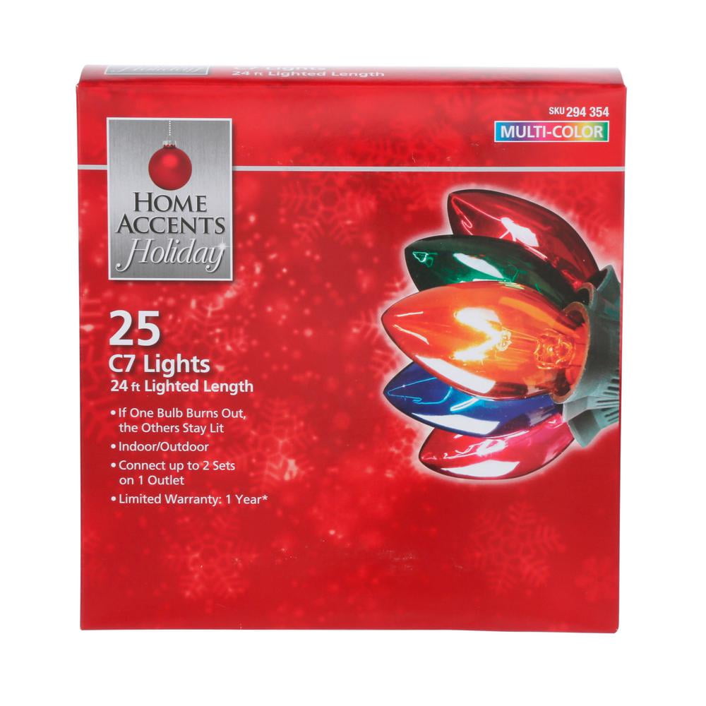 Home Accents Holiday C9 25-Light Multi-Color Light Set