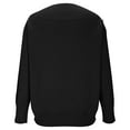thumbnail image 6 of Sakmal Sweaters Women Black Winter Crew Neck Knitted Plain Womens Sweater L, 6 of 9