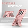 thumbnail image 6 of Case for iPhone 16 Plus,Military Grade [Built-in Kickstand] Magnetic Dual-Layer Heavy Duty Shockproof Protection TPU+PC Phone Case for iPhone 16 Plus,6.7 Inch 2024 (Pink), 6 of 15