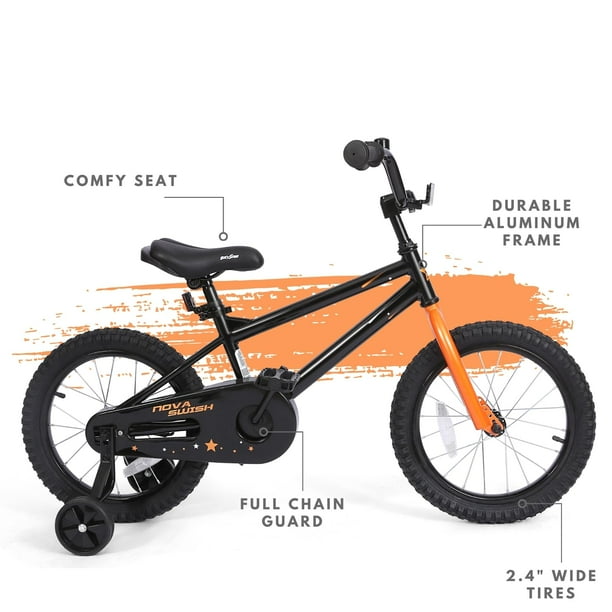 bicystar Kid Bike with Training Wheels, BMX 16 inch Bicycle with