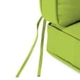 thumbnail image 6 of Jordan Manufacturing Sunbrella 45" x 22" Canvas Macaw Green Solid Rectangular Outdoor Deep Seat Chair Cushion Set with Ties and Welt, 6 of 13