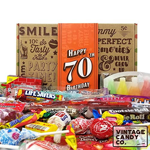 VINTAGE CANDY CO. 70TH BIRTHDAY RETRO CANDY GIFT BOX 1951 Decade