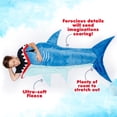 thumbnail image 2 of Silver Lilly Animal Tail Blanket - Plush Animal Sleeping Bag Blanket for Kids (Blue Shark), 2 of 7