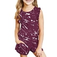 thumbnail image 1 of IFNWSV Ensembles d'Été pour Filles Mode Décontractée Sans Manches Col Rond Imprimé Shorts Ensembles 3-4 Ans, 1 of 7