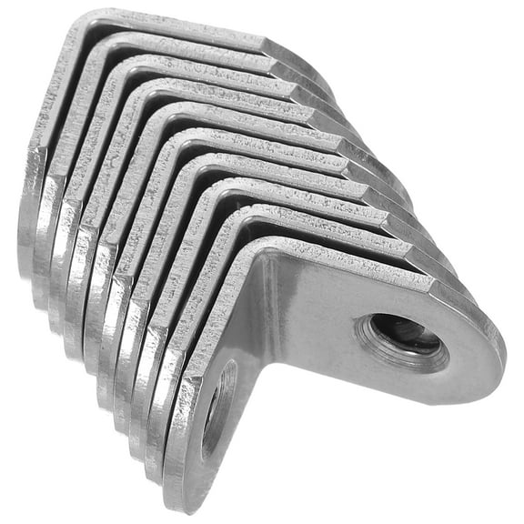 10 Pcs Stainless Steel Corner Shelf L Brackets for Wood Stable Bracket Shelves Corner Shelf Bracket