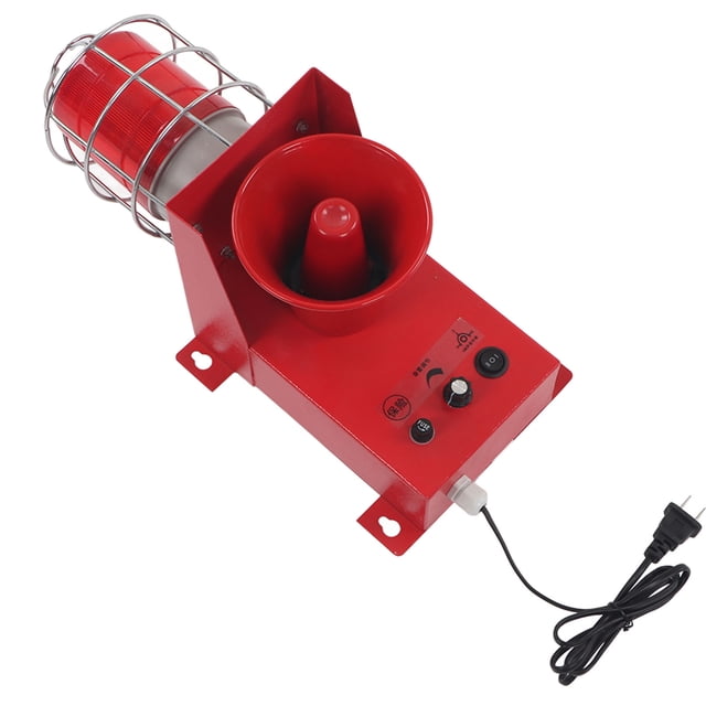Alarma de Luz de Sirena Industrial, ABS de Aluminio A Prueba de Polvo LED 180W 120DB IP65 Protección de Seguridad Alarma de Tornillo de Sirena 16a US Enchip 110V Para Sandpit para