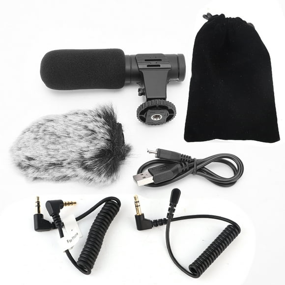 Camera Microphone Studio Recording Mic for Mobile Phone DSLR Cameras Live Broadcast Vlog