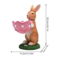 thumbnail image 3 of SIYTUAU Easter Bunny Hugging Egg Resin Candy Bowl Decorative Rabbit Snack Holder For Spring Table Centerpiece Home Decor Accent, 3 of 9