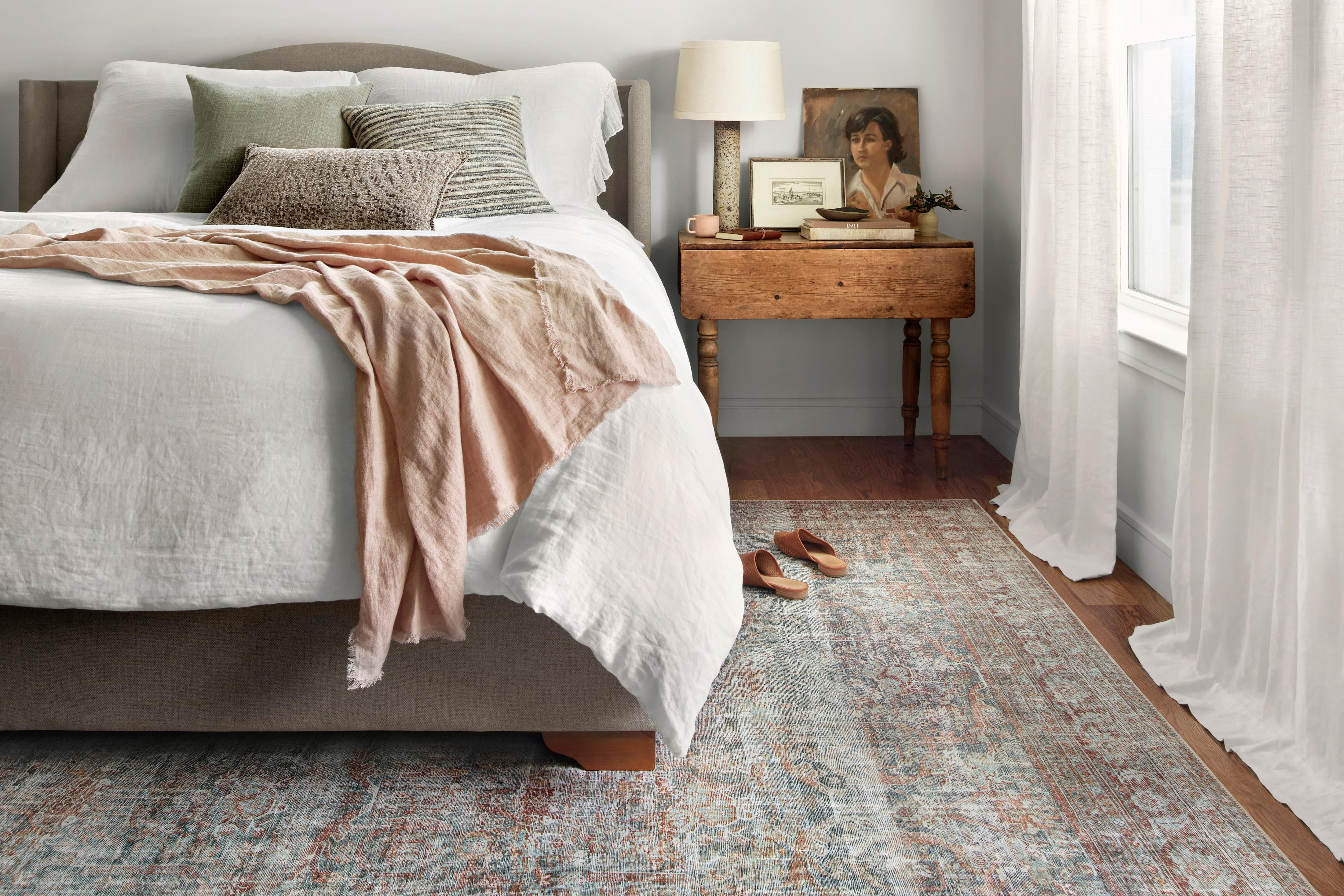 Chris Loves Julia x Loloi Jules Lagoon/Brick 2'-3" x 3'-9" Area Rug