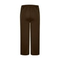 thumbnail image 7 of Enjoytime Men's Pants Comfy Solid Color Elastic Waist Straight Leg Baggy Trousers Outdoor Workout Casual Pants Brown S, 7 of 7