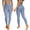 Blue, variant on High Waisted Stretch Leggings for Women Seamless Tummy Control Workout Yoga Pants