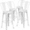White, variant on Flash Furniture Commercial Grade 4 Pack 30" High Black Metal Indoor-Outdoor Barstool with Removable Back