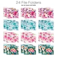 thumbnail image 5 of Global Printed Products Deluxe Designer Hanging File Folder Kit, Includes Metal Hanging Basket, 12 Hanging Folders, 24 File Folders, 1/3 Cut Tab, Letter Size (Floral), 5 of 7
