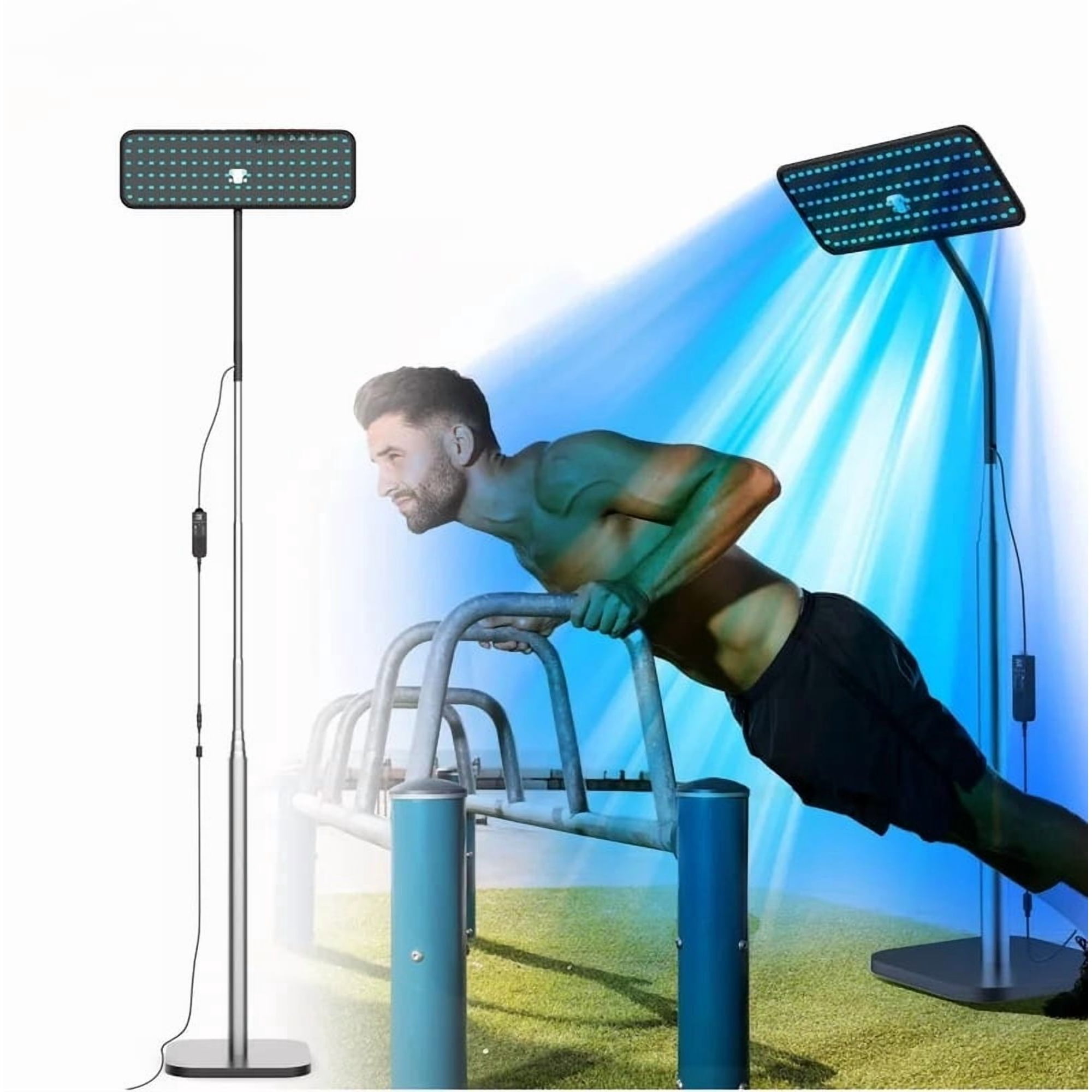 50W Tanning Lamp 460+490nm Wavelength Home Solarium 126LED 48PCS Blue Light Lamp Professional Solarium Tanning Machine Skin Care