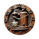 thumbnail image 3 of Reloj de pared con temática de café, colgante, silencioso, 2D, para decoración del hogar, con números arábigos, reloj decorativo para cocina y, 3 of 9