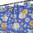thumbnail image 4 of 72x72 Inch Fabric Shower Curtain Waterproof Polyester, Daisy Floral Print, 4 of 6