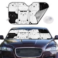 thumbnail image 2 of Balery Doodle Cute Cat Print Car Windshield Sun Shade,Windshield Sunshade for Car Pickup Truck SUV Accessories-Medium, 2 of 7