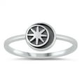 thumbnail image 1 of Oxidized Moon Star Promise Ring .925 Solid Sterling Silver Band Jewelry Female Male Unisex Size 5, 1 of 4