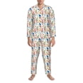 thumbnail image 3 of Naloa Barbecue Gnomes Men’s Pajamas Set - Long Sleeve Button Down Sleep Shirt and Pajama Bottoms Sleepwear Set-Large, 3 of 7