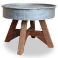 thumbnail image 1 of vidaXL Table Basse Bois de Récupération Massif 60x45 cm Argent, 1 of 5