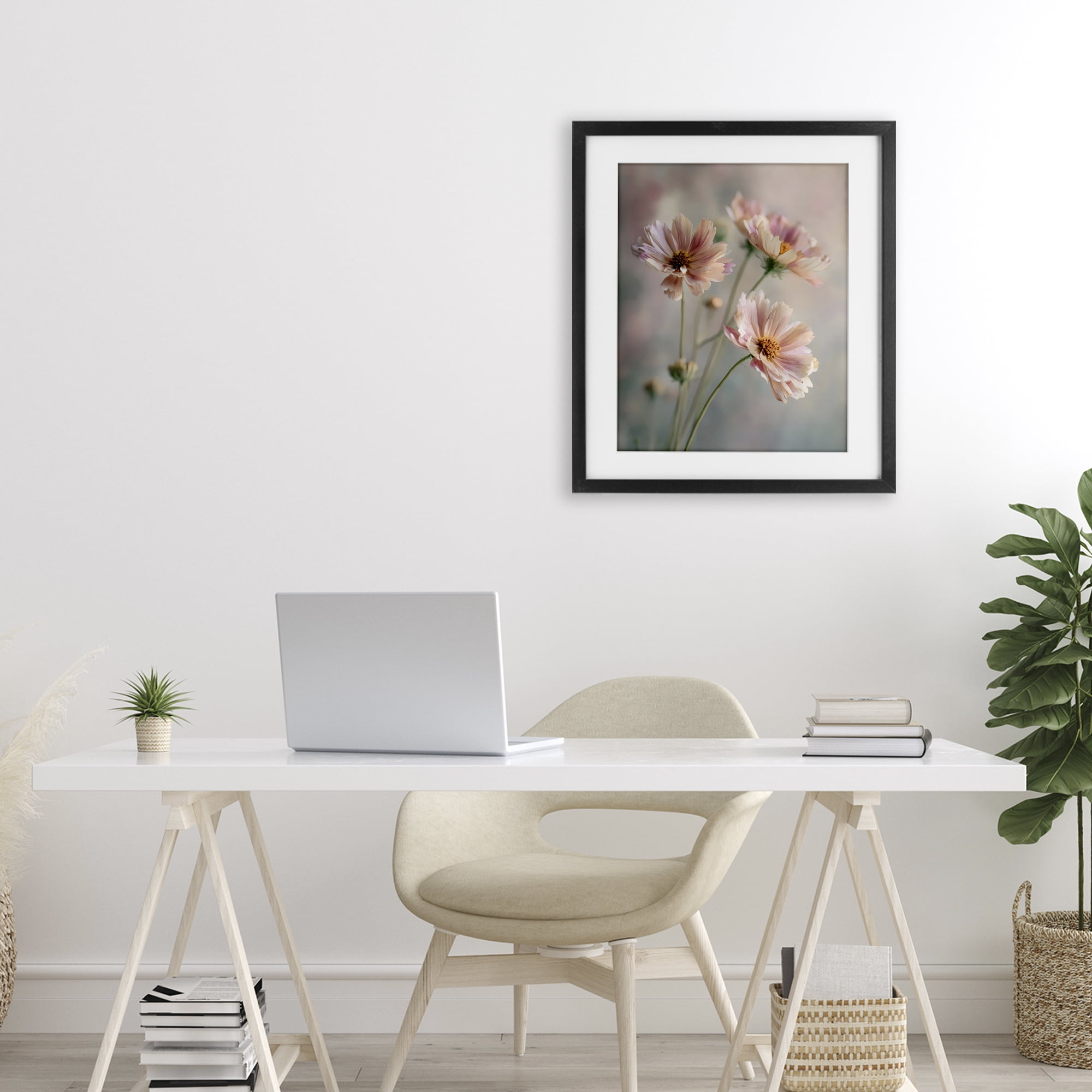Stupell Industries Pink Daisies Close Up Black Framed Print Under Glass, design by Franklyn Gregory