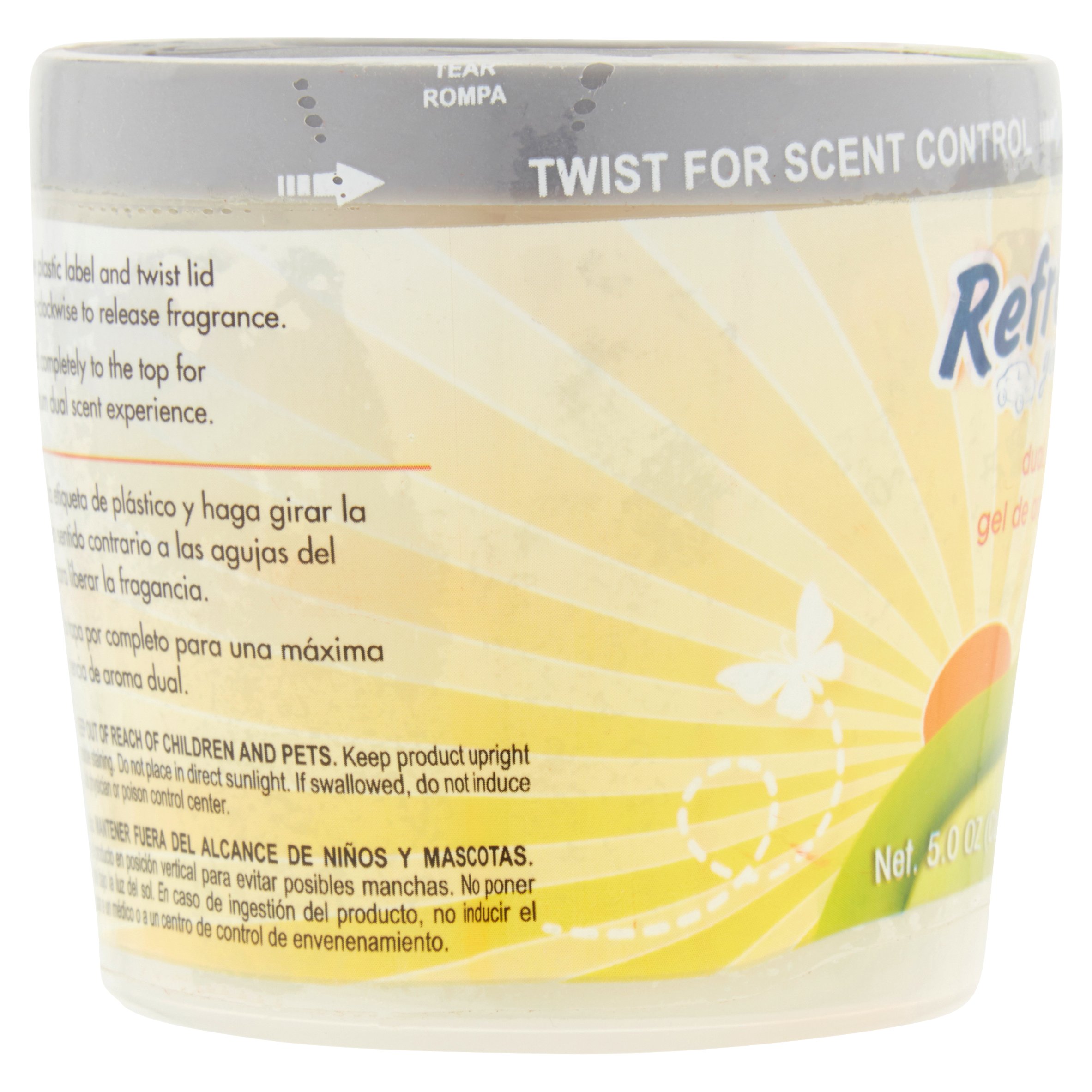 Refresh Your Car Sun-Kissed Linen & Tiger Lily Dual Scent Gel, 5.0 oz