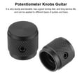 thumbnail image 4 of Uxcell 6PCS Guitar Knobs Metal, Volume Tone Control Dome Knobs 1/4" x 5/8" Potentiometer Knobs with Set Screw, Black, 4 of 7