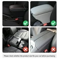 thumbnail image 7 of HBK Car Center Console Cover Leather Armrest Cover Cushion with 2 Storage Bags Universal Car Armrest Seat Box Pad Car Interior Accessories Protector for Most Vehicle, Light Brown, 7 of 7