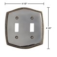 thumbnail image 4 of Switchplate Chrome 13cm H Braided Double Toggle | Renovator's Supply, 4 of 4