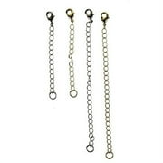 Chain Extenders for Body Piercing Jewelry, 3 Pack with Lobster Claw Clasps