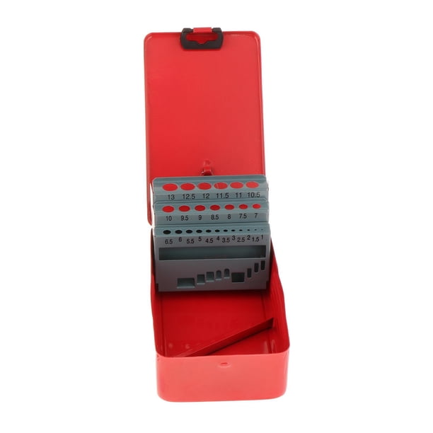 Estuche para brocas helicoidales, resistente y práctico de metal, caja vacía para guardar brocas y accesorios. 25 ranuras