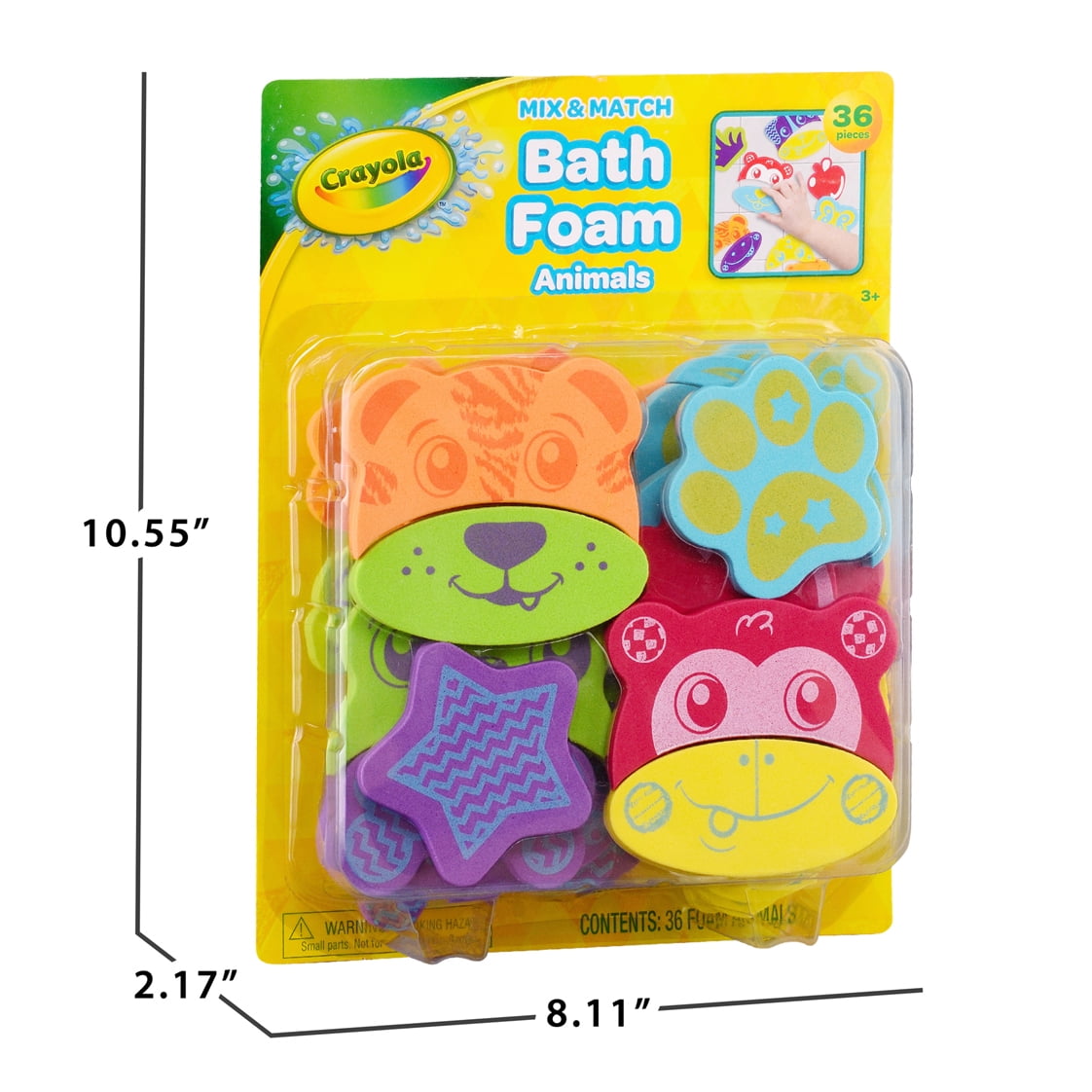 Details about / Crayola Mix /& Match Bath Foam Animals 36 pieces New