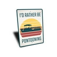 thumbnail image 3 of I'd Rather be Pontooning Novelty Sign, Metal Wall Decor - 10x14 inches, 3 of 4