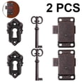 thumbnail image 1 of 2 juegos de cerradura de puerta de gabinete vintage, cerradura de gabinete, cerradura de muebles antiguos con llave compatible con Mai kaili Sencillez, 1 of 2