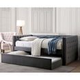 thumbnail image 2 of Furniture of America Myah Fabric Nailhead Daybed with Trundle, Gray, 2 of 6
