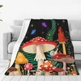 thumbnail image 3 of housay Cartoon Forest Black Flannel Throw, 50" x 40", 3 of 6