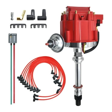 Performance Master GM08 HEI Distributor & Ignition Wires 65K Volt 9000RPM for Chevy V8 350 454 SBC