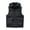 Black, variant on WRKEKC Men's Puffer Vest Solid Color Pocketed Sleeveless Hooded Zip-Up Insulated Cotton Gilet for Layering