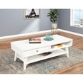 thumbnail image 2 of Alpine Furniture Flynn Table Basse en Bois à 1 Tiroir, Blanc, 2 of 6
