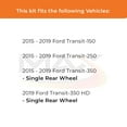 thumbnail image 3 of Max Advanced Brakes - Brake Kit for 2015 2016 2017-2019 Ford Transit 150 250 350 350 HD w/Single Rear Wheel Rear Replacement Drilled Slotted Black Coated Disc Brake Rotors and Ceramic Brake Pads, 3 of 10