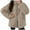 Coffee, variant on Jacket For Women Women's Casual Full Zip Up Sherpa Lined Hoodie Sweatshirt Jacket Coat Khaki,XL